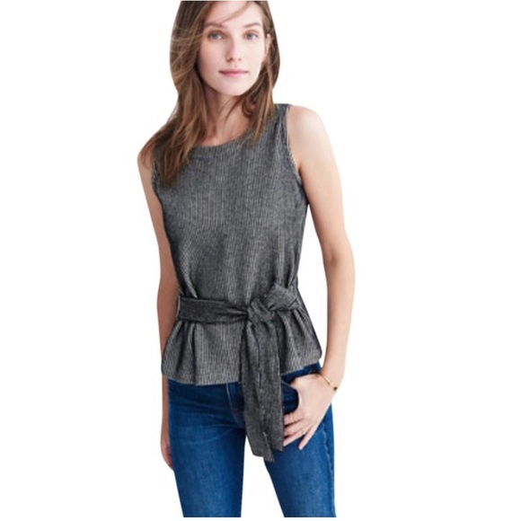 Madewell Tops - • Madewell • French Rib Tie Tank Black Small